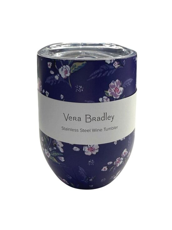 Vera Bradley Other - Vera Bradley Purple Floral Stainless Steel 12 Oz. Wine Tumbler Wild Roses NWT